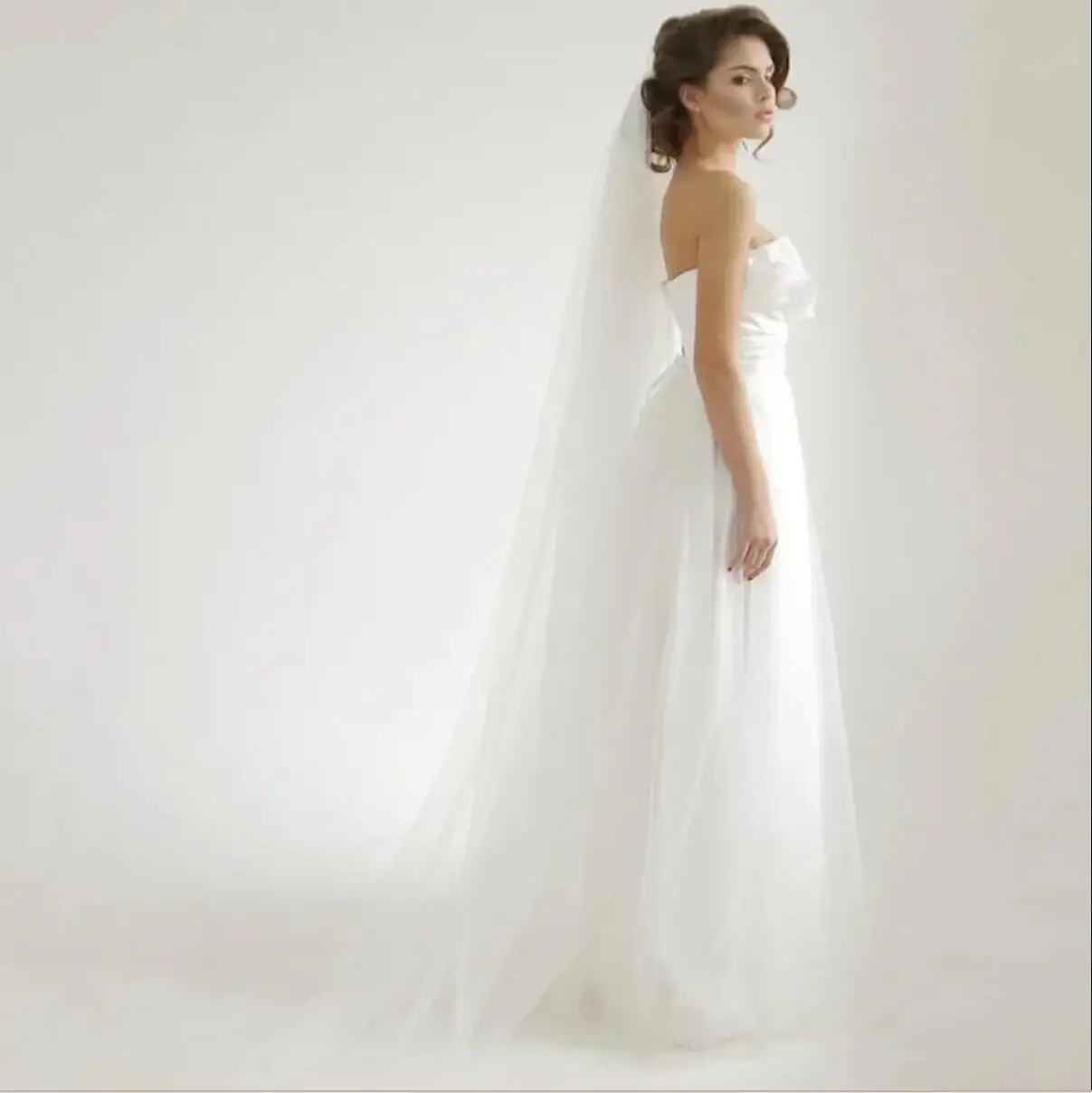 3M Cut Edge Cathedral Wedding Veils With Comb White Ivory Long Veils Wedding velos de novia Accessories design