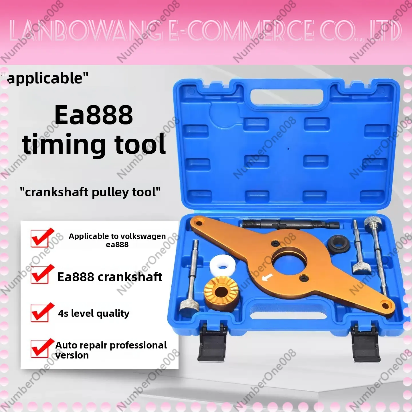 For VW Audi 1.8L 2.0L EA888 Engine Vibration Damper Tool, Crankshaft Timing Fixer Set OEM T10531 for Timing Chain Repair