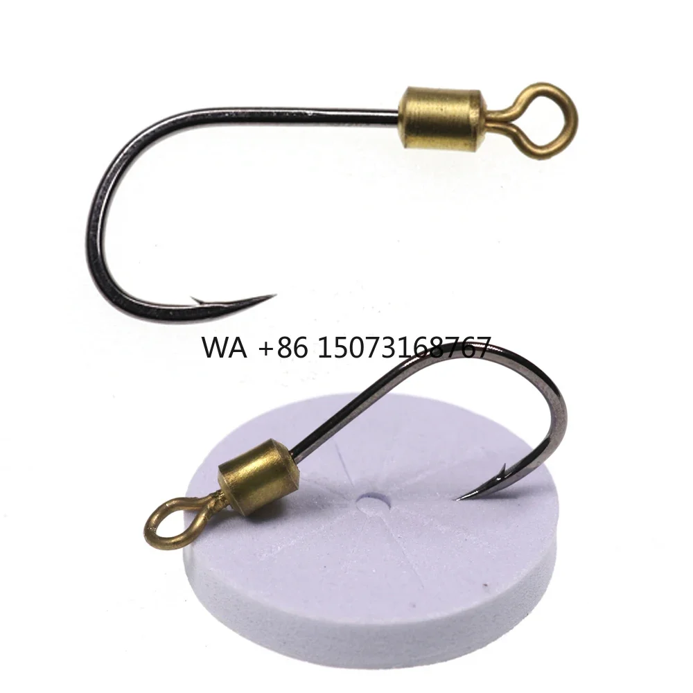 

Крючки для ловли карпа, вращающийся рыболовный крючок с вертлюжными колючками из высокоуглеродистой стали для приманки, червячные рыболовные крючки