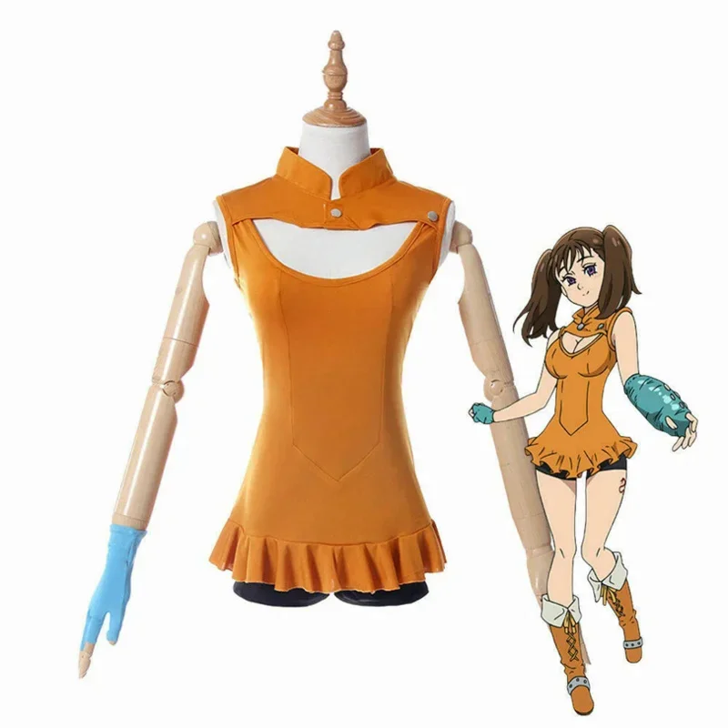 The Seven Deadly Sins Imashime no Fukkatsu Diane Serpent's Sin of Envy Women Top Shorts Set Cosplay Costume Swimwear Swimsuit