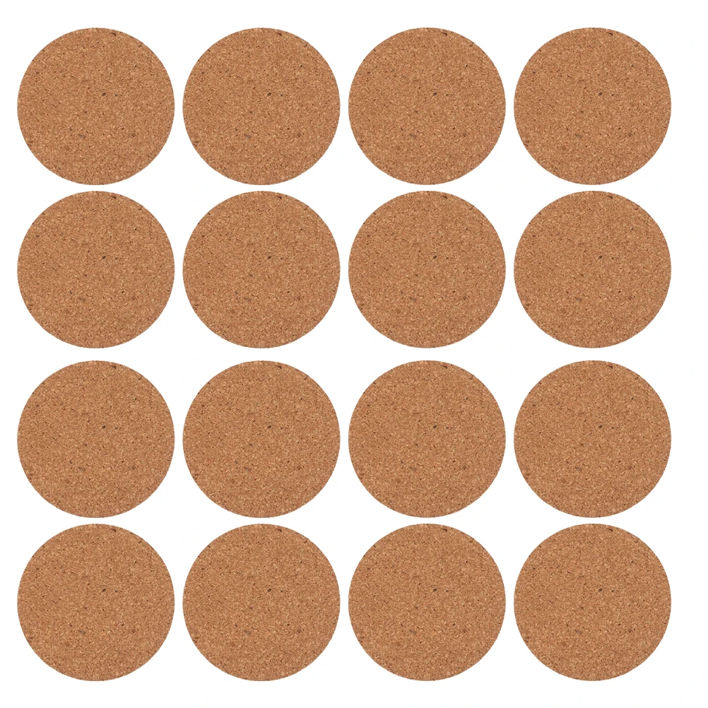 

50pcs Non Cork Coasters 9cm Diameter 4mm Thick Desk Cup Cork Coasters For Drinks Mats Anti Scald Pad Table Decor Dining Travel
