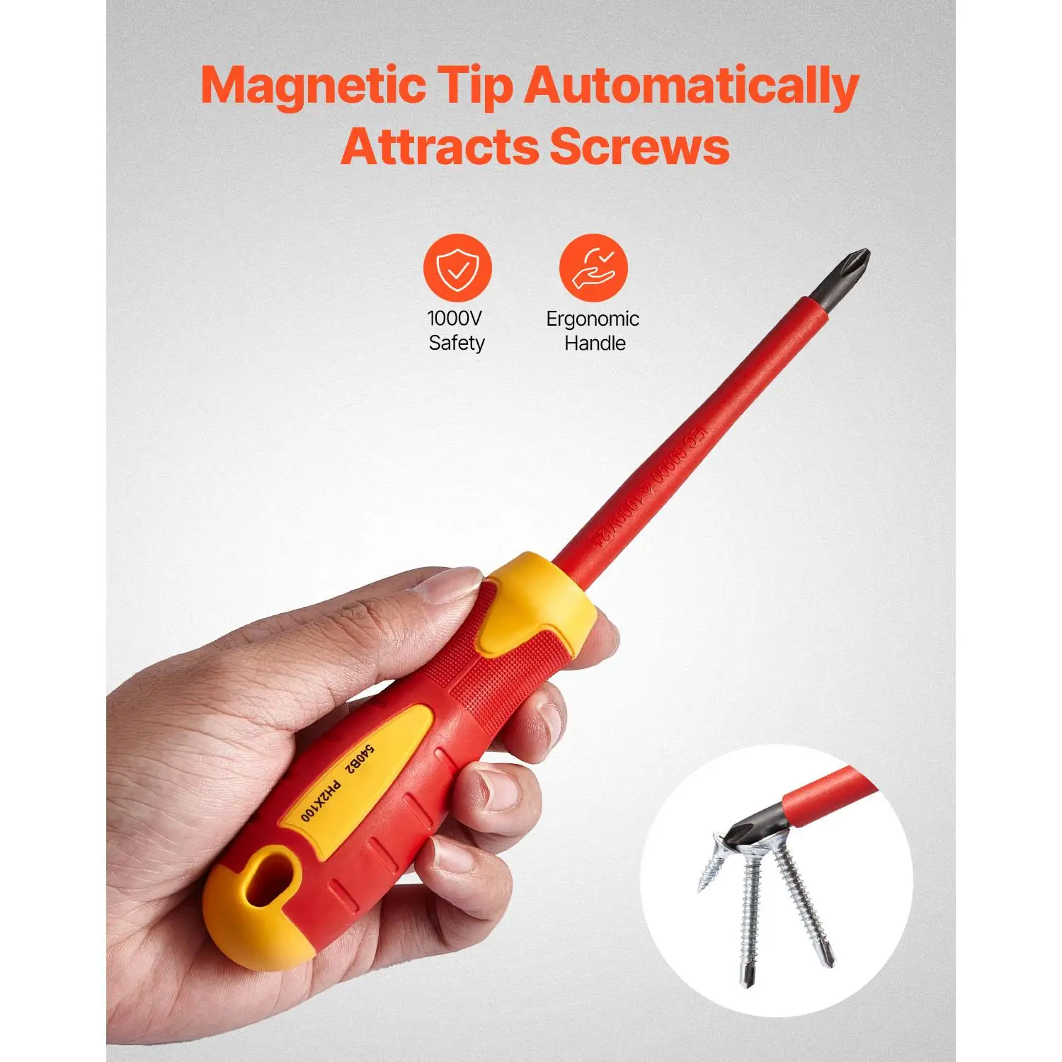 12 Piece 1000V Insulated Screwdriver Set with Magnetic Phillips and Slotted Tips Insulated Pliers and Diagonal Pliers Electrician Hand Tool Kit