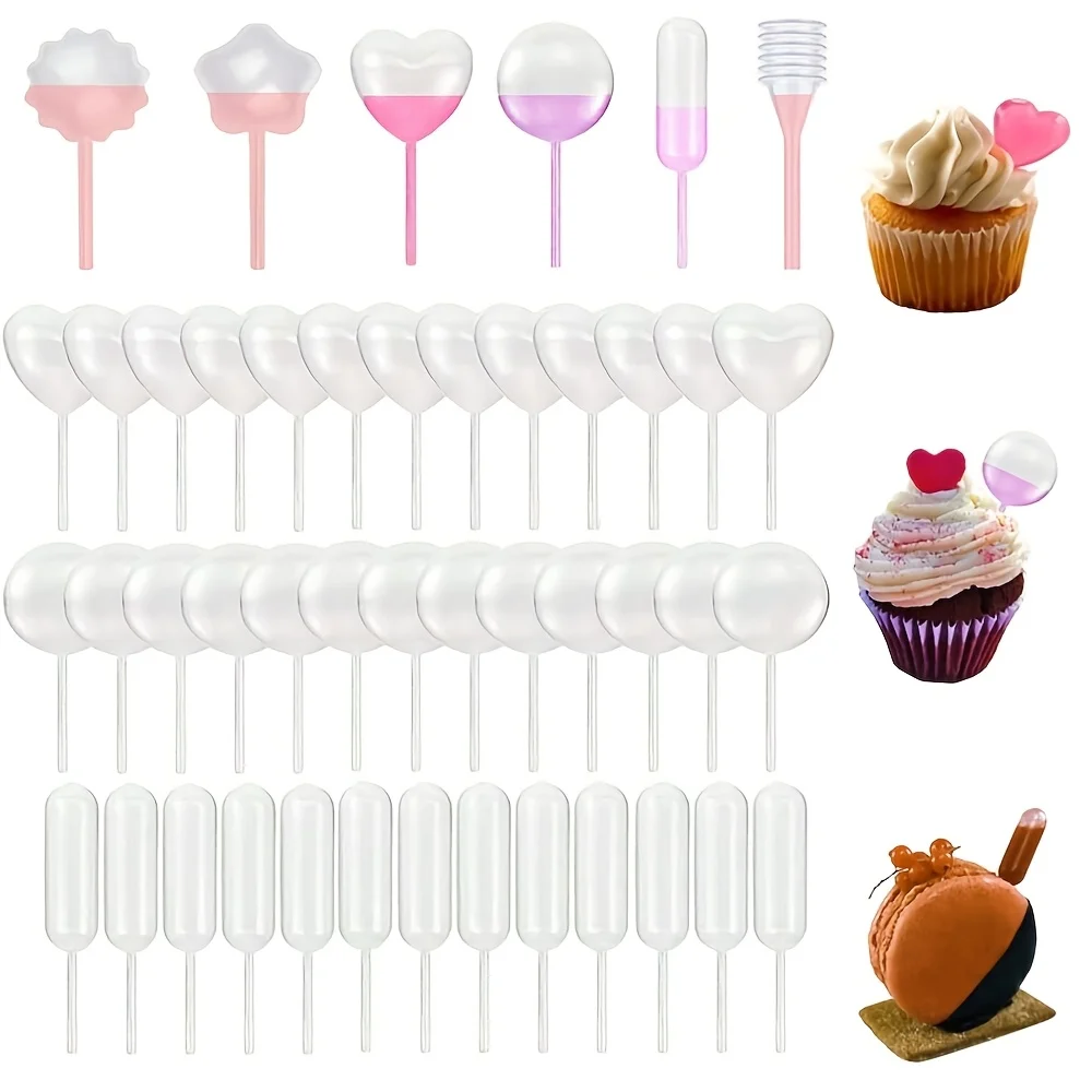 100 unidades de mini pipetas descartáveis de 0,14oz para geleia, molho, transferência de confeitaria, decoração de sobremesas e ferramentas de decoração.