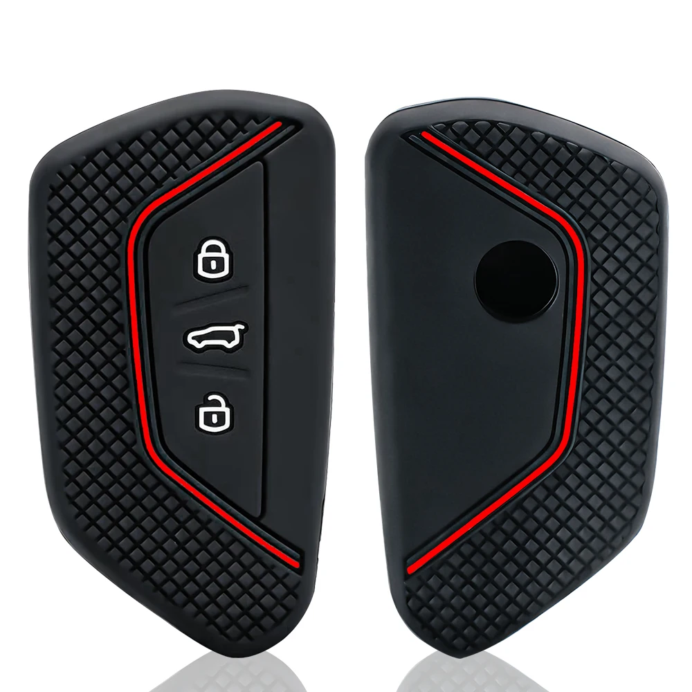 Silicone Key Case Funda Llave for VW Volkswagen Golf 8 for Seat Leon 2021 Cupra Formentor for Skoda A8 Octavia Mk8 Cover Key Fob