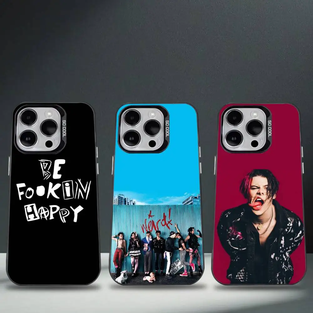

Y-Yungbluds Singer YB-B Phone Case For iPhone 16,15,14,13,12,11,8,7,Pro,Max,Plus,Mini,XS,SE Anti Fall Black Matte Hard