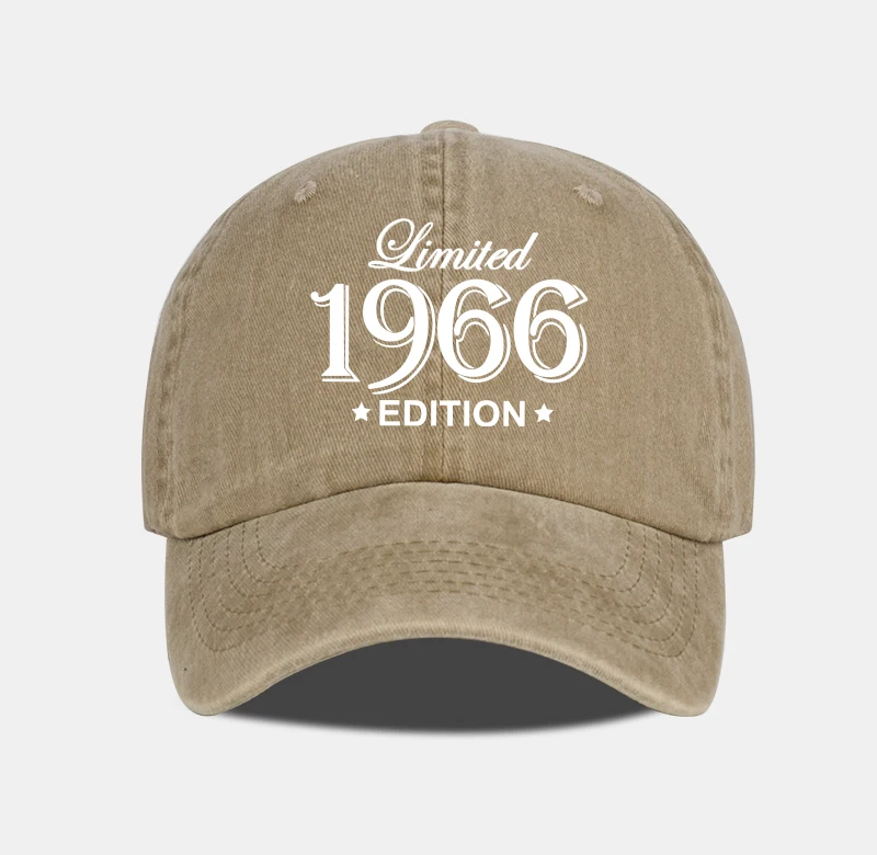 �Limited 1966 Edition“ Baseballkappe mit Print, verwaschen, verstellbar, Unisex, Vintage-Geburtstags-Sonnenhut – Detail 7