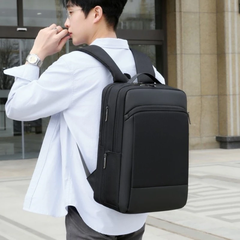 business-casual-men's-backpack-multifunctional-commuting-laptop-backpack-simple-and-lightweight-travel-backpack