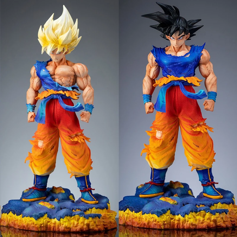 

35 см Статуя Jt Dragon Ball Z Son Goku Фигурка Сменные Головы Талия Супер Сайян Гоку ПВХ Фигурки Коллекция Режим Игрушки