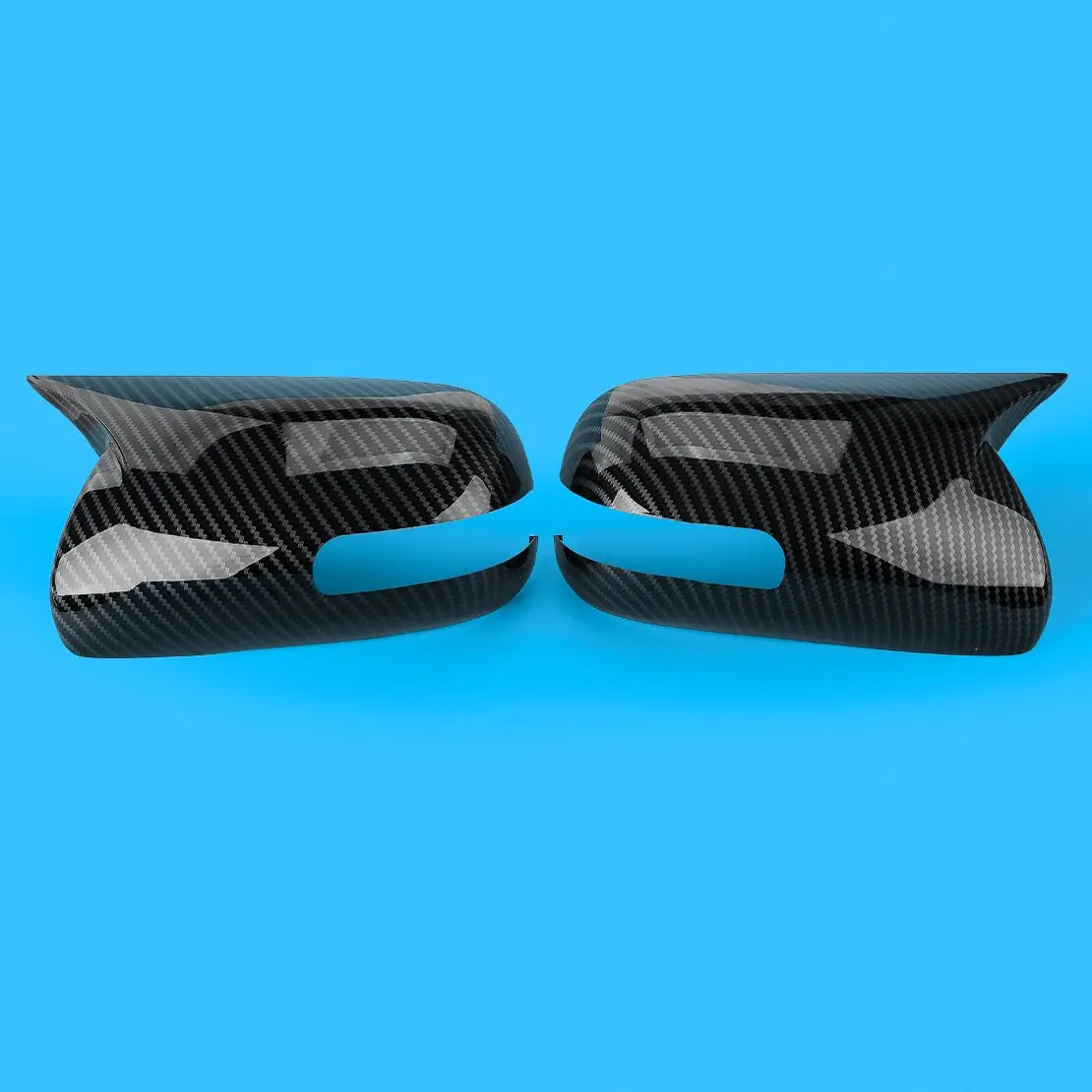 

1 Pair Side Rearview Mirror Cover Frame Door Wing Add-On Cap Trim Housing Black Carbon Fiber Style fit for Scion TC 2011-2016