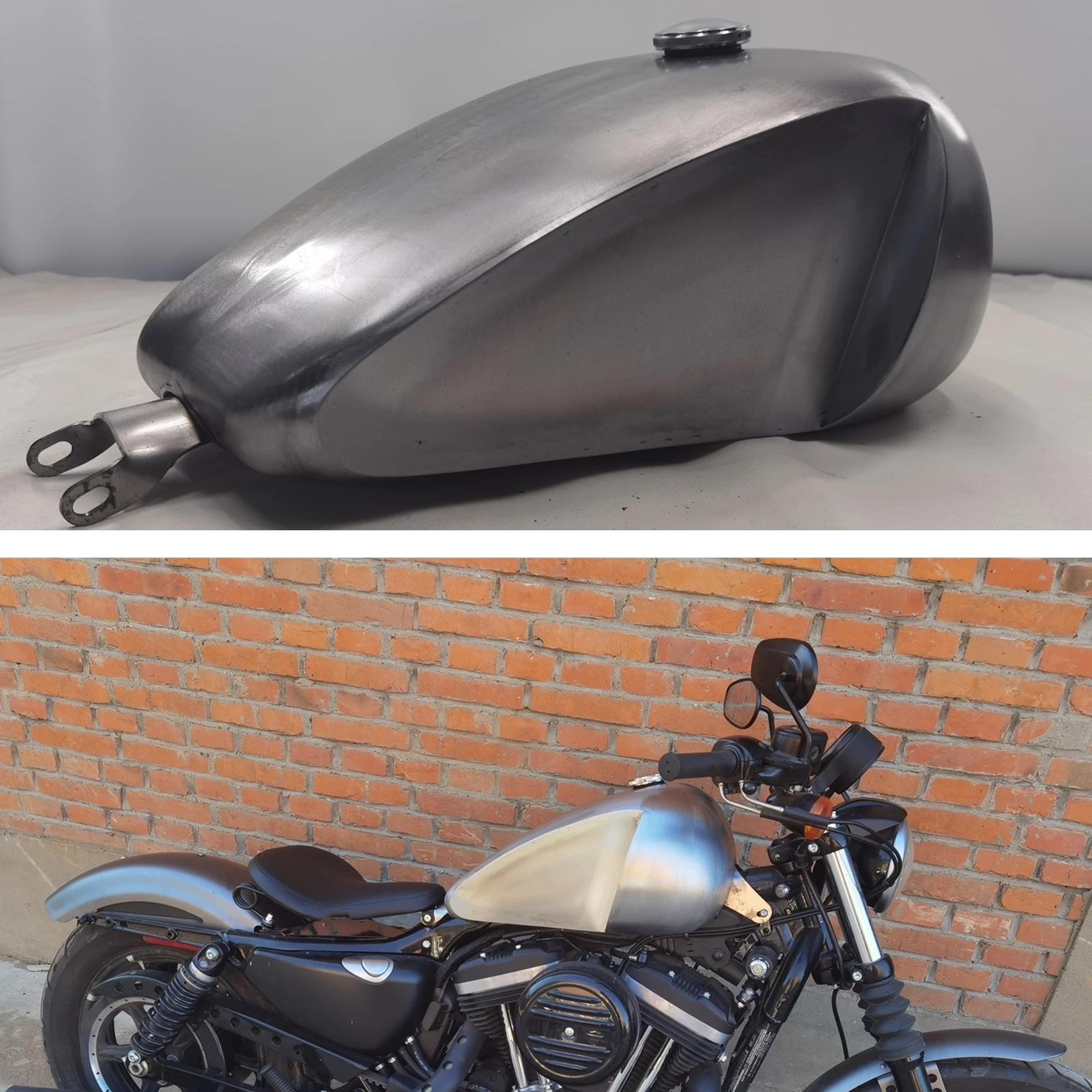 17L Motorcycle Petrol Gas Fuel Tank For Harley-Davidson Sportster XL 883 1200 48 Forty Eight XL1200X 2007-2022