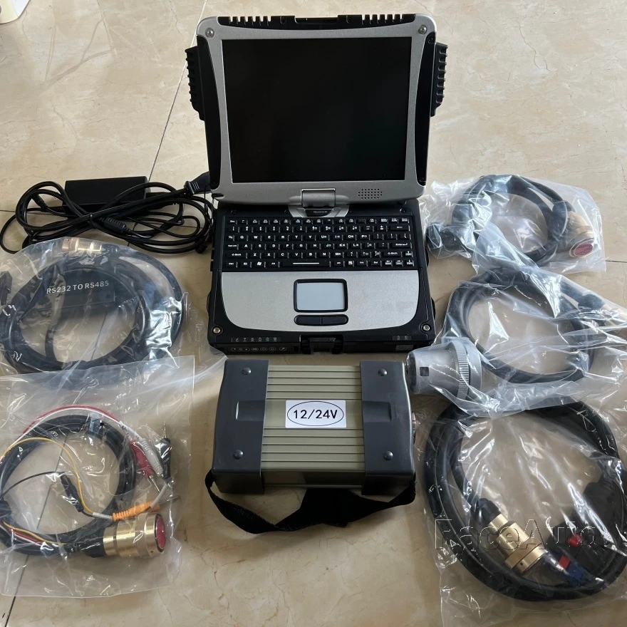 

mb star diagnostic tool star c3 connect with software 2014.12v ssd programs installed well in cf-19 laptopull set ready to work