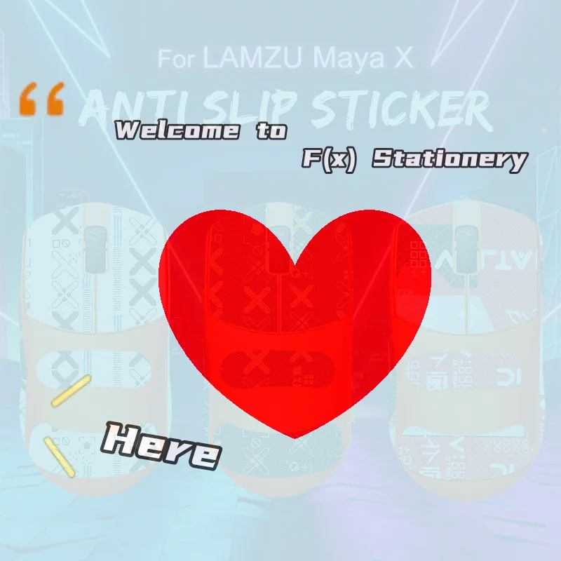 

Anti-slip Mouse Grip Tape Skate Suck Sweat Sticker For LAMZU Maya X Gaming Mouse For Computer E-Sports Gamer-F(x)