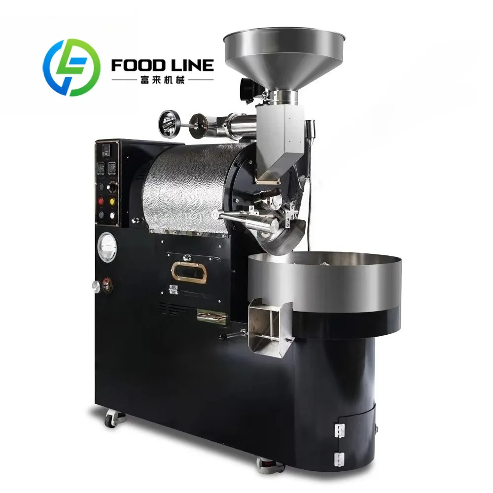 FL 5 كجم 6 كجم 10 كجم 12 كجم 15 كجم التجارية Tostadora De Cafe حبوب البن الكهربائية الغاز الصناعية تحميص ماكينة تحميص القهوة #6