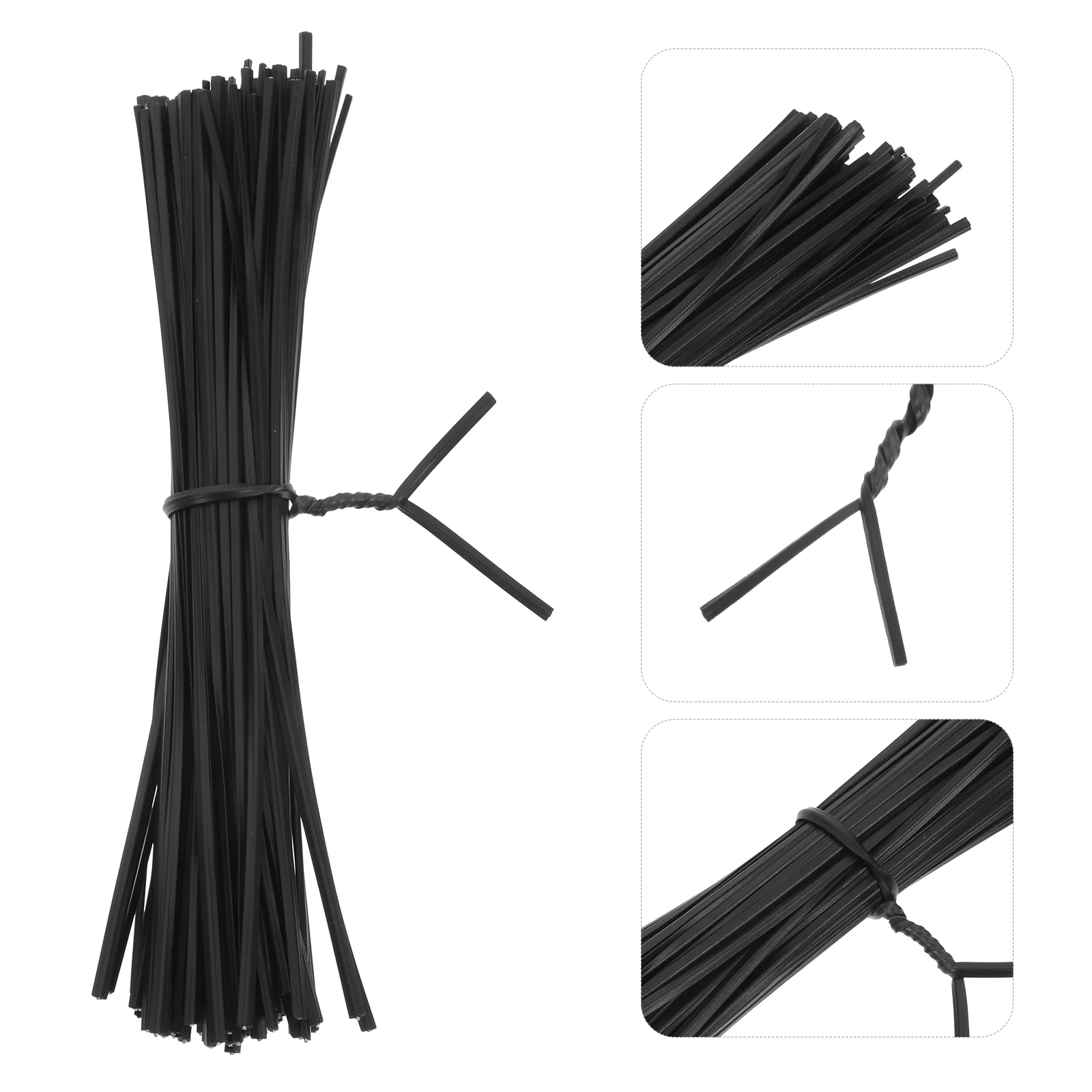 1000 Pcs Ties Cable Wire Shrub Fixed Plant Reusable Black Plastic Branch Fixing