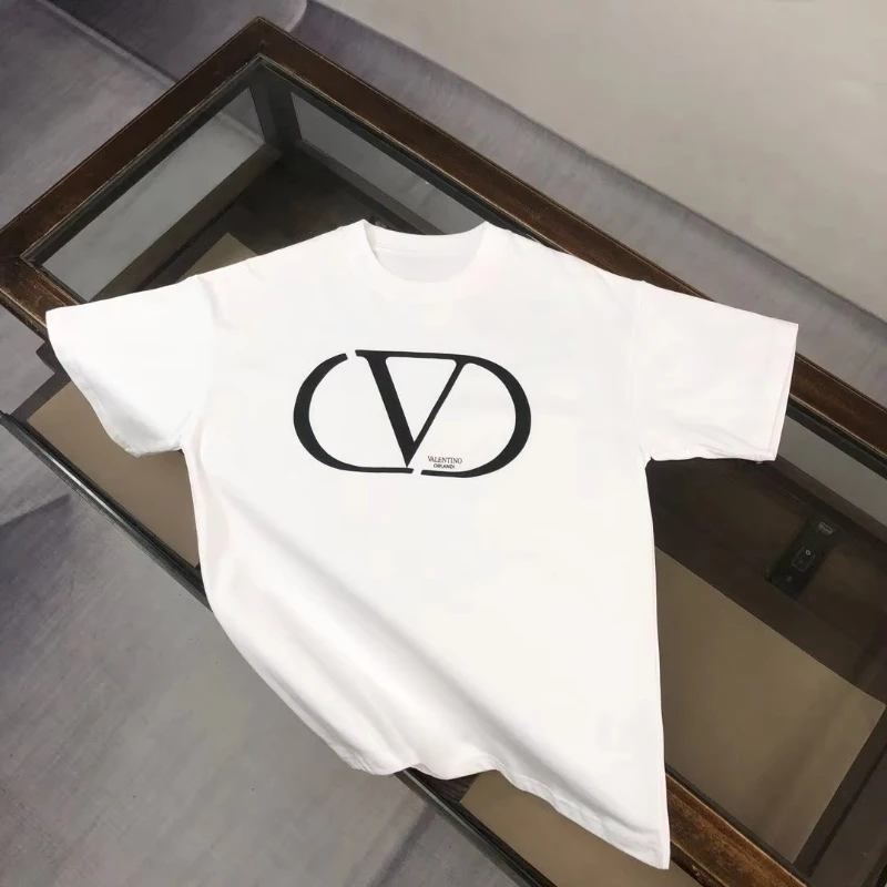 

Summer Fashion Luxury Brand Y2KT-shirt Pure Cotton Flat Print Large Size Round Neck Short Sleeve Men's and Women's Top T-shirt