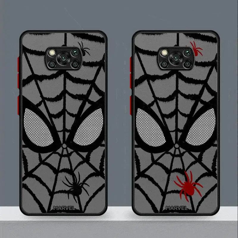 Marvel Sipider Man Phone Case for Xiaomi Poco X3 Pro M3 M5 M5s X3 NFC X4 GT X5 Pro C40 F3 C50 C51 Shockproof Matte Cover fundas