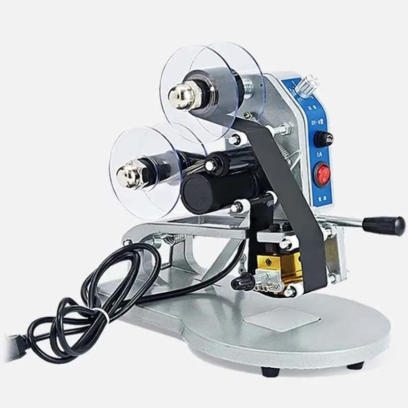 เครื่องพิมพ์รหัสวันที่ผลิต DY-8 สามารถพิมพ์ได้สามบรรทัด เครื่องพิมพ์แบบพิมพ์โดยตรง พร้อมริบบิ้นพิมพ์รหัสวันที่