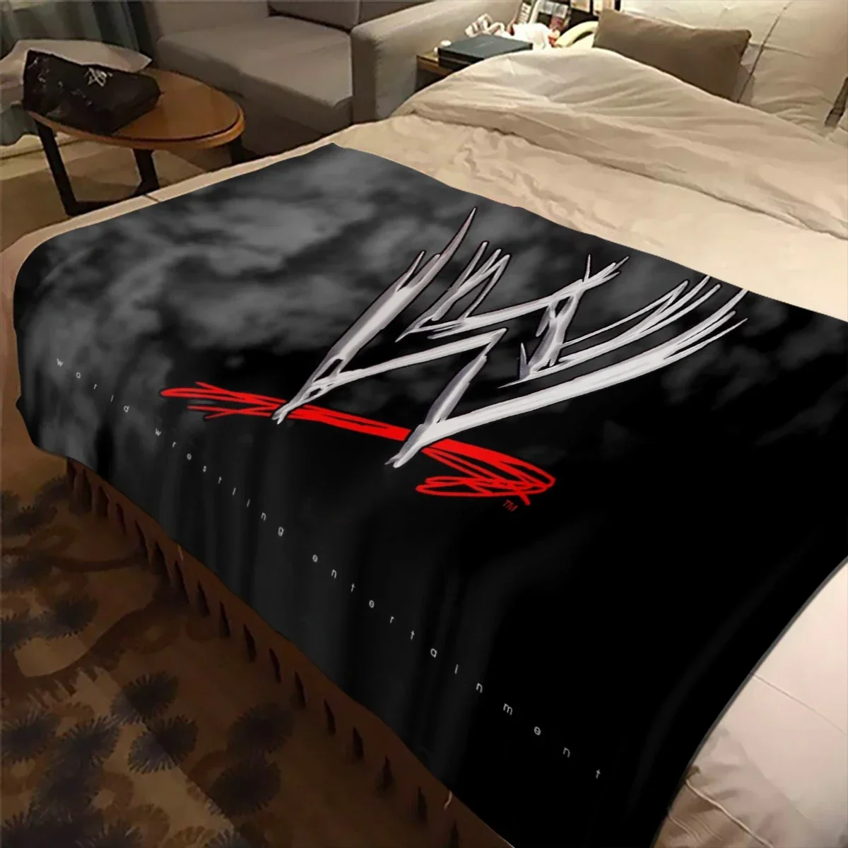 W-WWE World Wrestling LOGO TV GAME Blanket Children's Blanket High Quality Flannel Blankets Soft Comfortable Home Travel Blanket