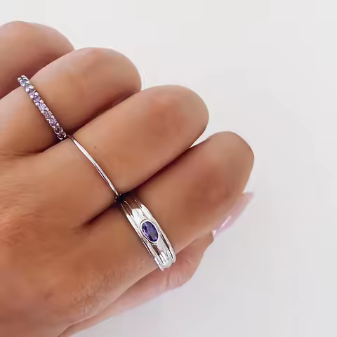 24k Gold-Plated Silver Vintage Opening Minimalist Ring Engagement Ring For Women Ladies Wedding Anniversary Party Jewelry Gift