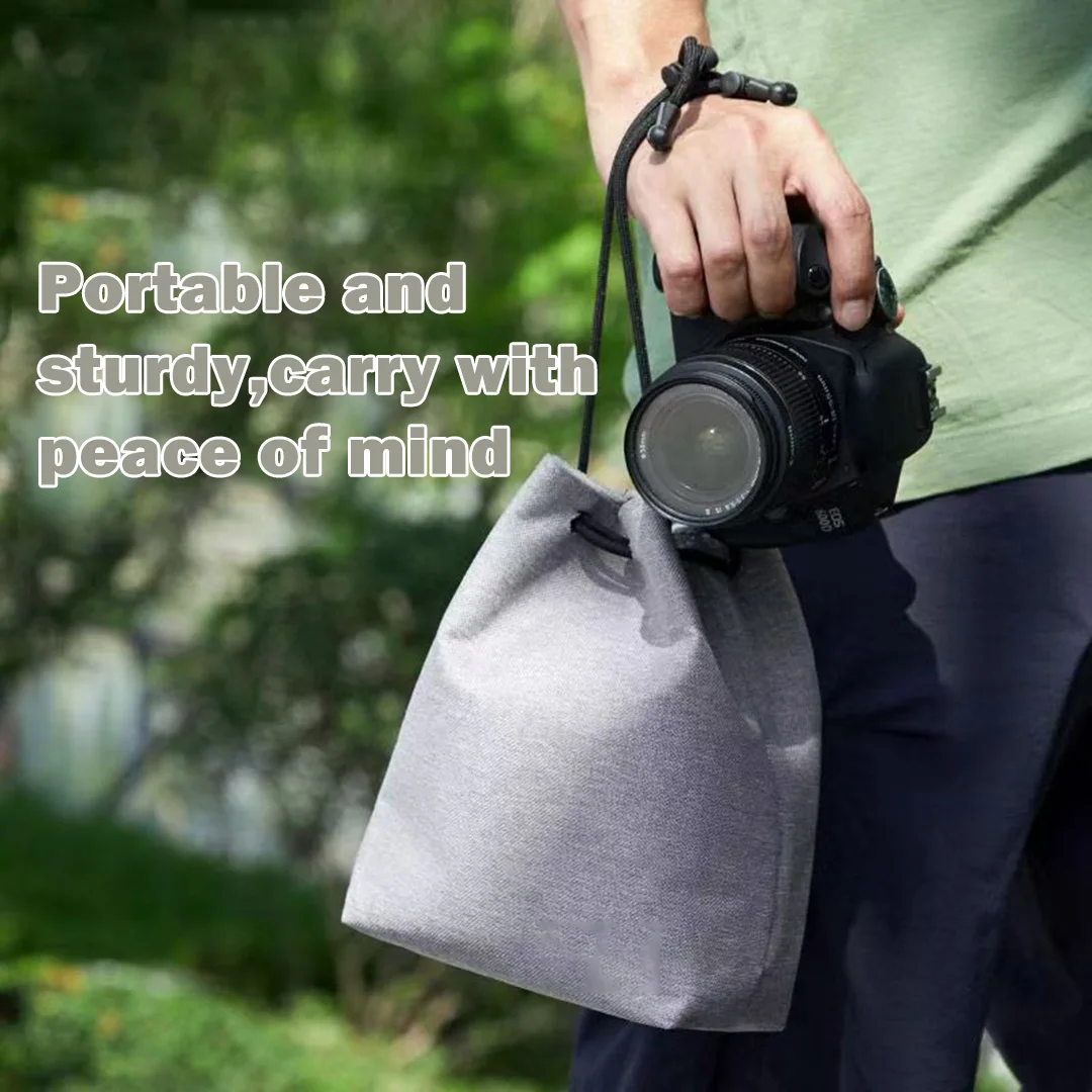 Mirrorless Camera Storage Bag Drawstring Waterproof Photo Lens Bag Case For Canon 5D Nikon D750 Sony Fuji Pentax SLR Accessories