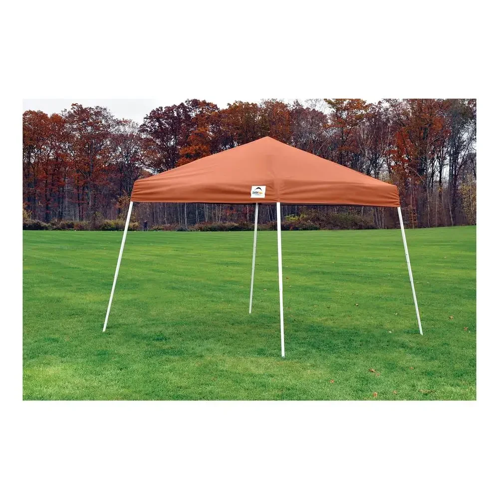 12x12 ft. Pop-Up Canopy Terracotta Sturdy Steel Construction Adjustable Waterproof Cover Easy Set-Up Ideal Events Sports Camping