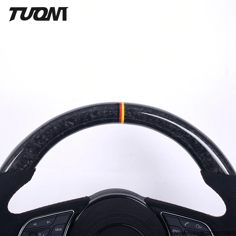 For Audi RS3 RS4 RS5 RS6 S3 S4 S5 S6 S7 Forged Carbon Fiber Steering Wheel Suede Steering Wheel