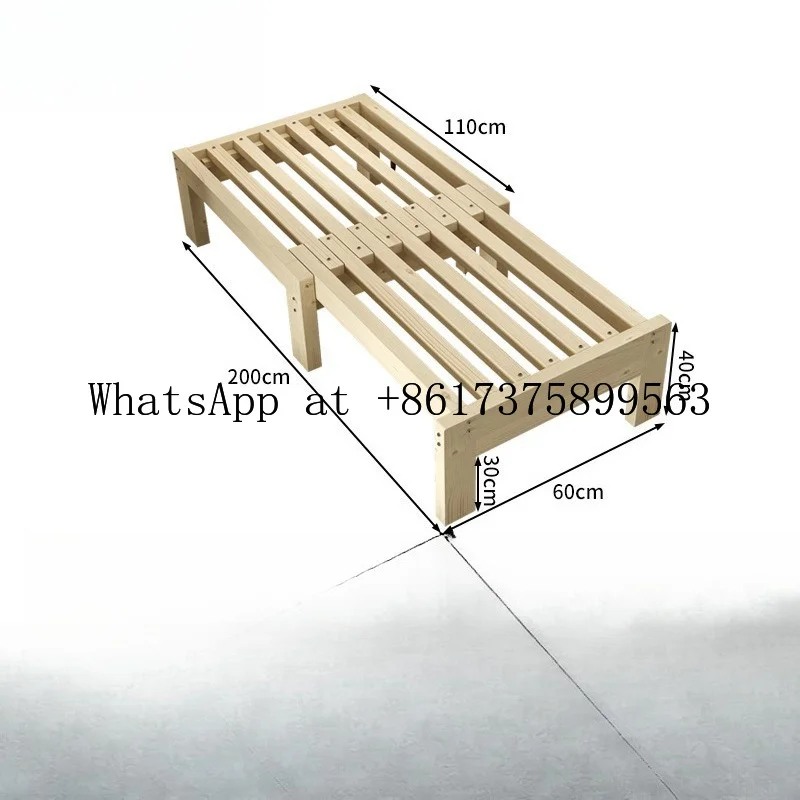 Environmentally Friendly Solid Wood Sofa Bed Telescopic Pull Out Bed for Small Apartment Living Room Tatami Simple Push Pull