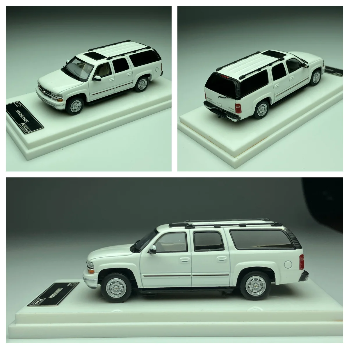 

1:64 2003 White Suburban Alloy SUV Diecast Car Model - Collectible Display
