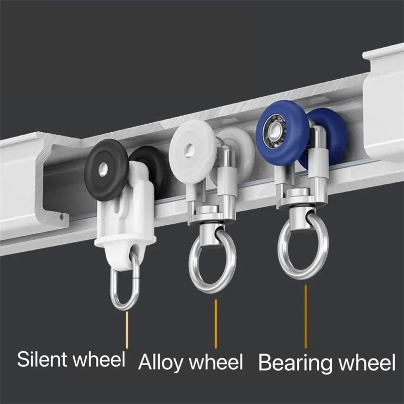 Extra dik gordijnraillager tot 120 kg gordijnroede Materiaal van aluminiumlegering Spoor enkele en dubbele spoorhaak-type rail