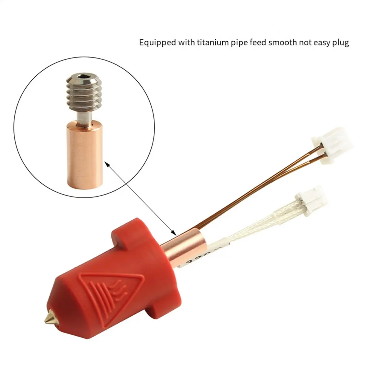 For K1/ K1 Max Upgraded Hotend Kit Ceramic Heating Block High Temperature Resistant Titanium Throat Hotend [No.3 Elnic]
