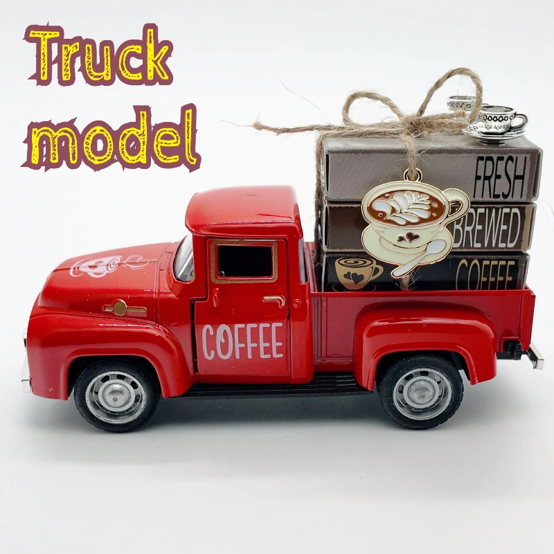 

Vintage pickup alloy model COFFEE handicrafts ornament gift for girls gift boy toy 12.5CM
