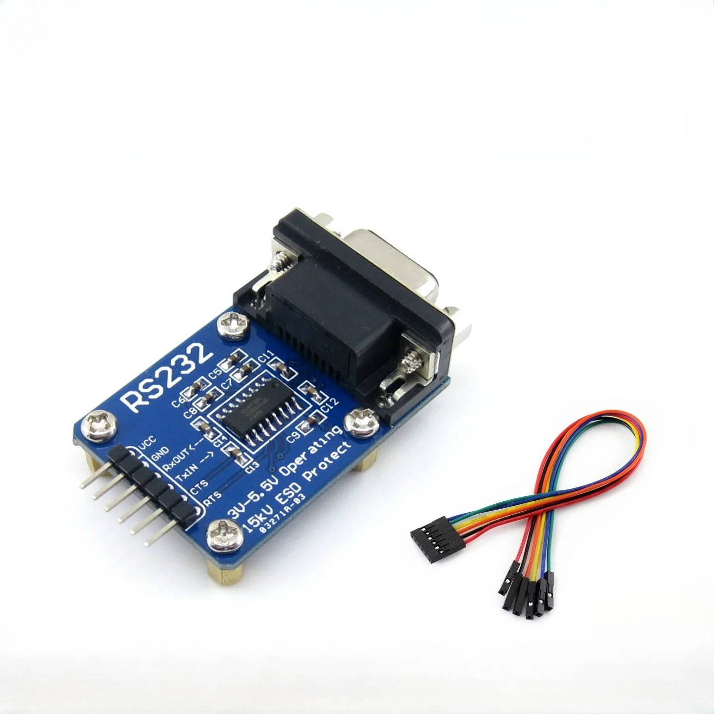 SP3232 RS232 to TTL Converter Module DB9 3V-5.5V Serial Port Adapter for Arduino