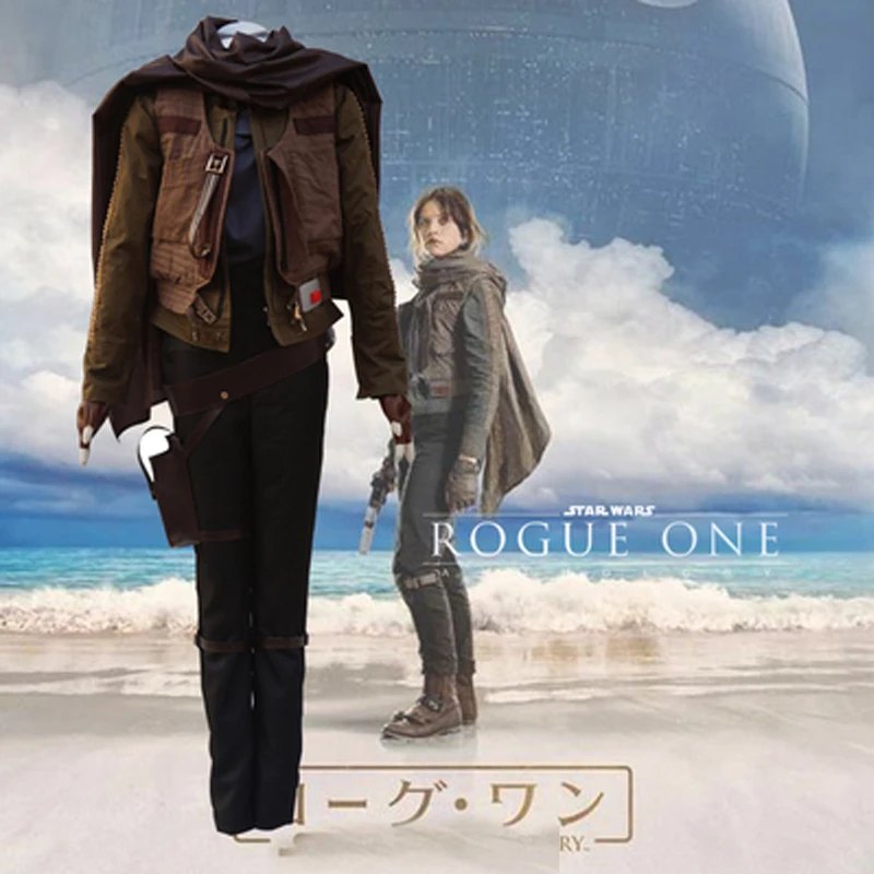 

High quality Star Jyn Erso Cosplay Costume Women Battle Suits Halloween Uniform Full Set