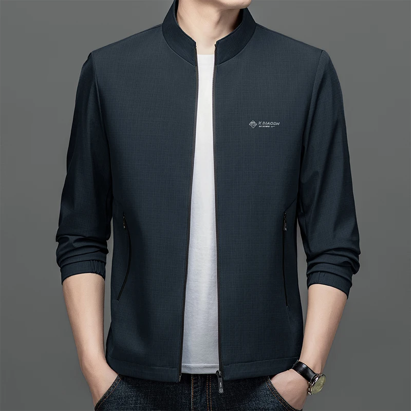 

Mens Bomber Jackets Casual Outdoor Windbreaker Men Fashion Baseball Jacket 2025 New Male Solid Business Coats jaqueta masculina
