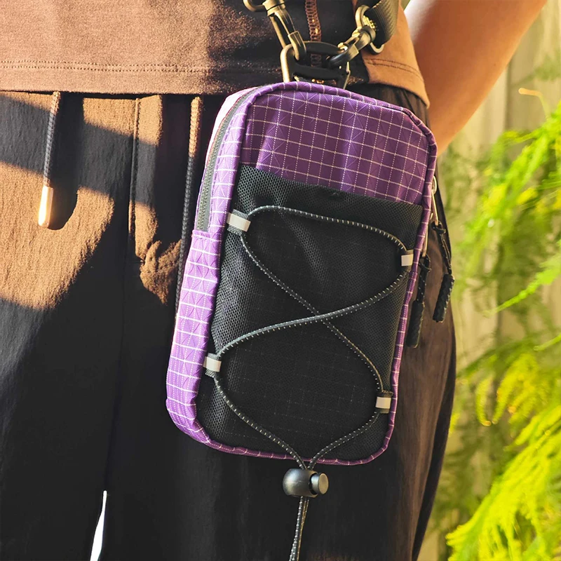 Уличная походная сумка на плечо, держатель для бутылки с водой Dyneema, карман для телефона, портативная спортивная расширительная сумка для езды на велосипеде, кемпинга