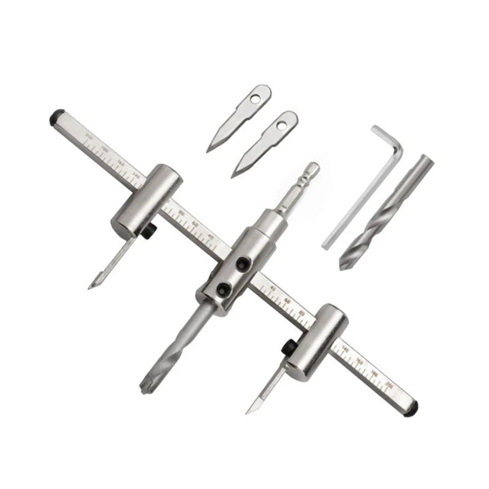 Abridor de agujeros ajustable tipo avión, tubo de sonido con mango máximo de 6,35mm, tablero de yeso ligero, aleación de techo, taladro para carpintería, 1 unidad