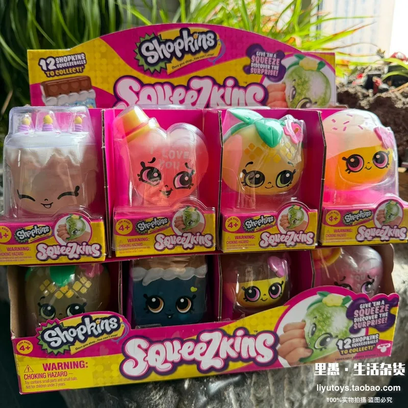 En stock: Auténticos juguetes Shopkins Shopping Elves Squish-Dee-Lish de goma suave, juguete antiestrés, regalo coleccionable