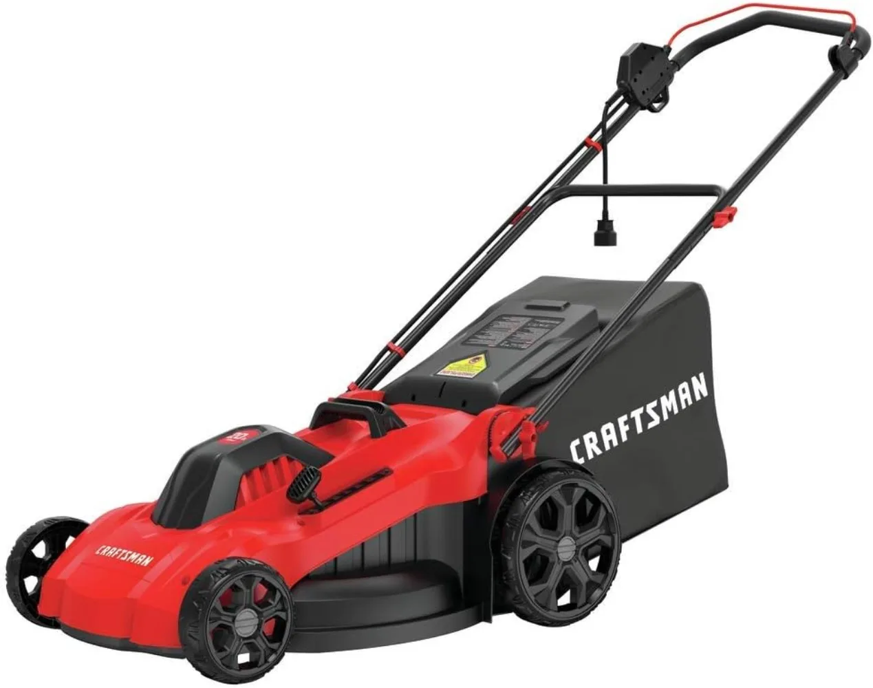 

Electric Lawn Mower, 20-Inch, Corded, 13-Ah (CMEMW213), Red,Easy Fold Handle - Allows for Vertical Storage