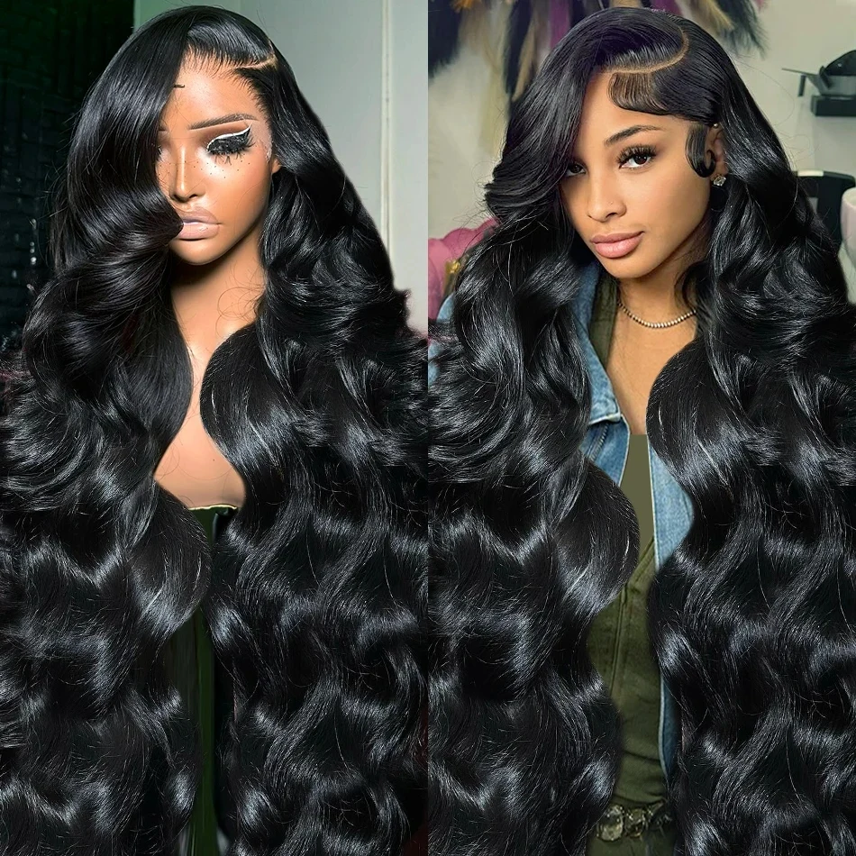 250 Density 30 40 Inch Body Wave Human Hair 13x6 HD Transparent  Lace Frontal Wigs  13x4 Lace Front Wig For Black Women