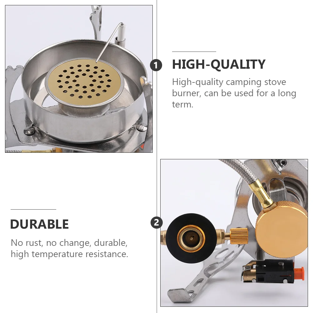 

Windproof Stove Burner Portable Camping Burner For Outdoor Use Lightweight Durable Stove With Ignition