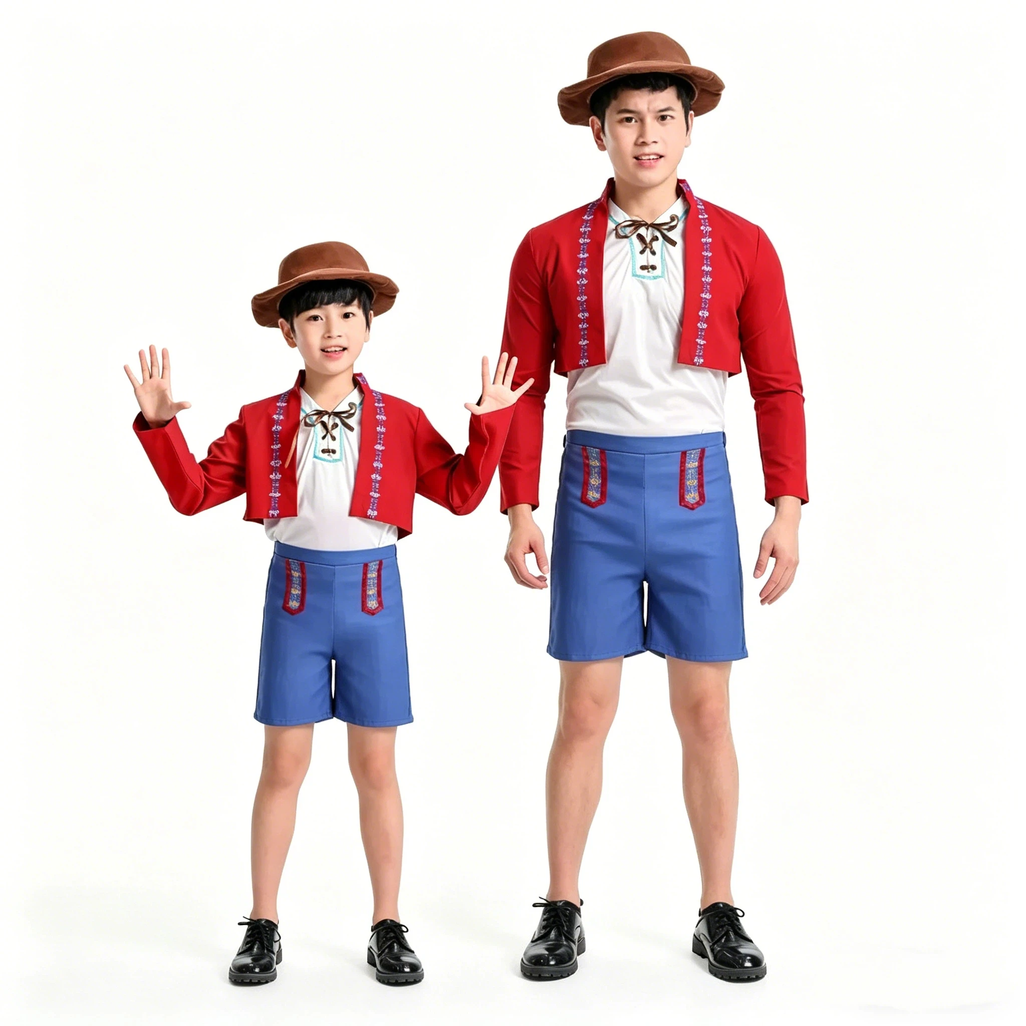 

German Oktoberfest Bavaria Traditional Beer Man Cosplay Costume Halloween Carnival Party Western Parent Enfant Fancy Dress
