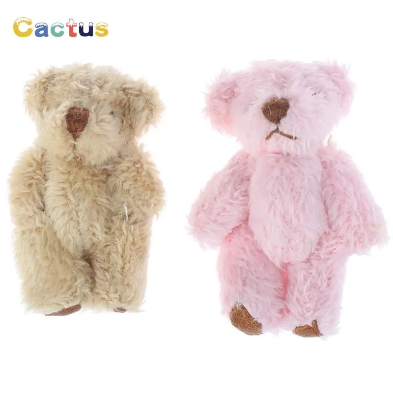 4/4.5/6cm Mini Teddy Bear Plush Toy Joint Bear Cartoon Stuffed Dolls Long Ear Rabbit Toys Souvenirs For Children Small Gifts