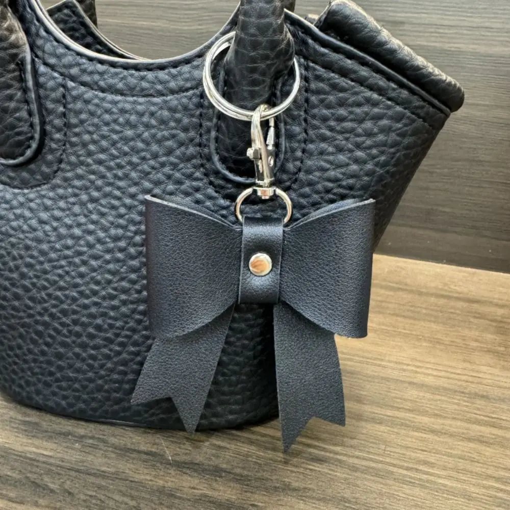 

Sweet Korean Style Bowknot Leather Keyring Luxury Trendy Pu Key Chain Anti-lost Bag Charm Bag Pendant Girls