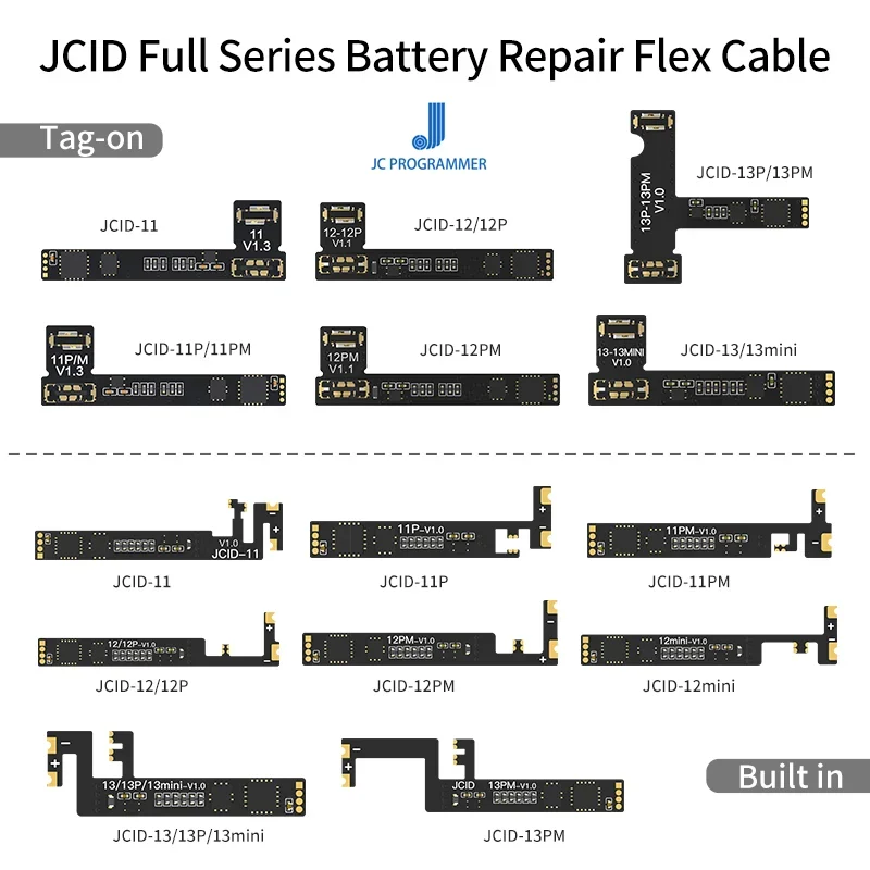 

Плата JCID JC V1SE для ремонта аккумуляторов, гибкий кабель для IPhone 11 12 13 14PM, неподлинное предупреждение о ремонте аккумуляторов