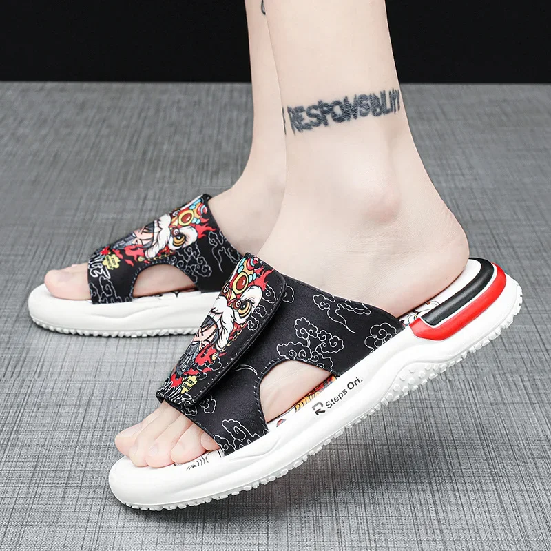 Slip on China-Chic Outdoor Casual Beach Shoes Korean Style Personalized Sandals