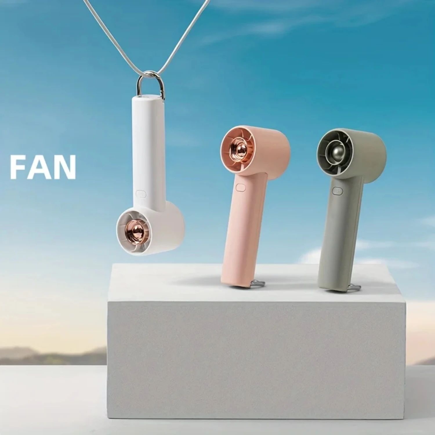 New Portable and Lightweight Mini Turbo Handheld Fan with Powerful Turbo Wind - Compact Design and Rechargeable 2000mAh Battery 