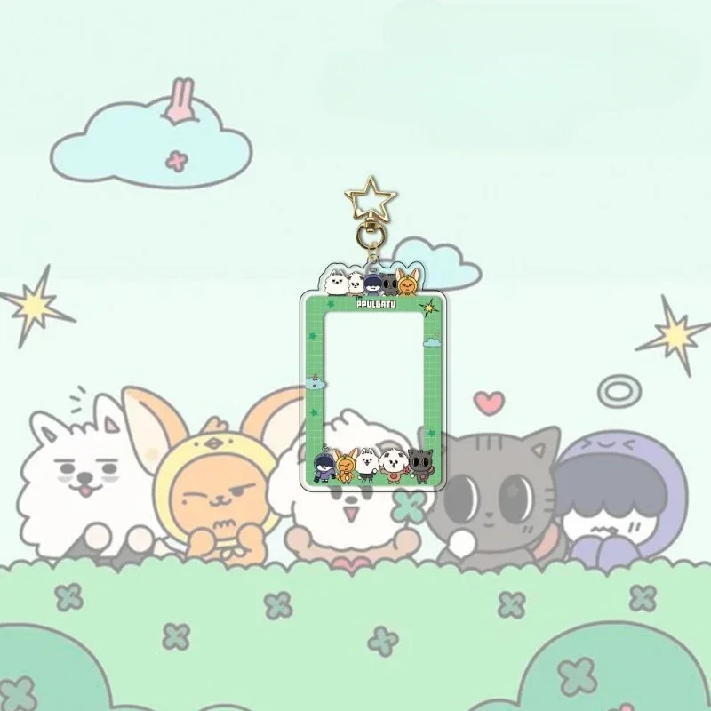 KPOP Card Holder SOOBIN YEONJUN BEOMGYU TAEHYUN HUENINGKAI PPULBATU Acrylic Pendant Keychain Keyring LOMO Card Storage Fans Gift