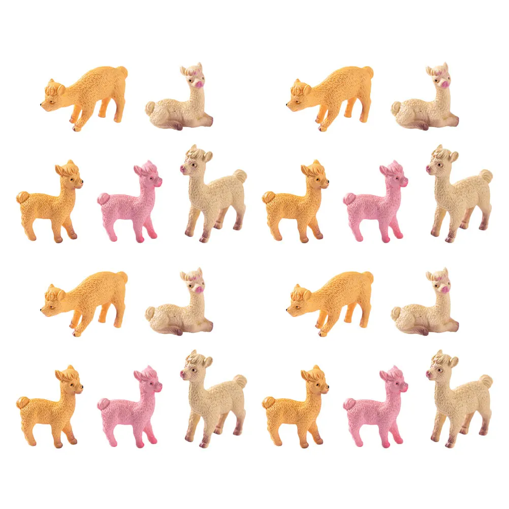 

20 шт. миниатюрная садовая скульптура животного из смолы животное для сказочного сада кукольный домик декор настольная книжная полка горшечные растения орнамент