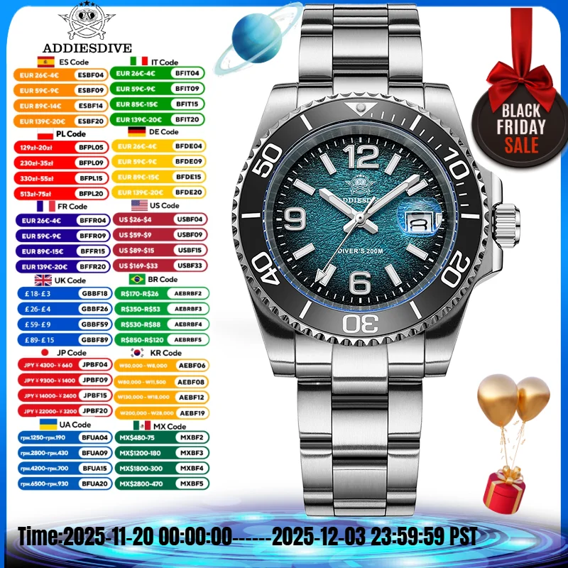 addiesdive-ad2513-41mm-top-men's-watch-reloj-hombre-bgw9-super-luminous-20bar-diver-316l-stainless-steel-quartz-watches
