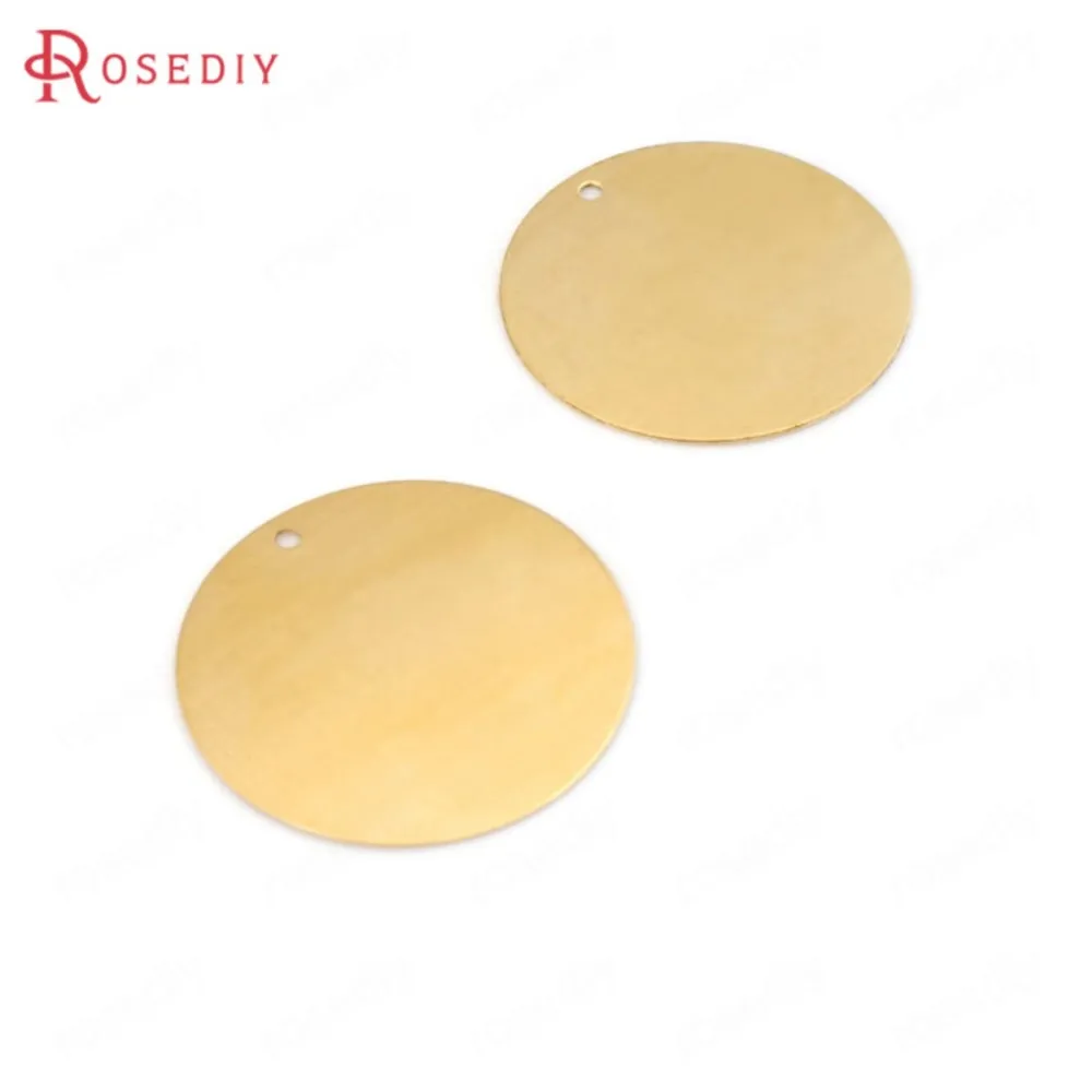 (B001)Diameter 4mm-35mm Thickness 0.5mm Brass Round Disk Charms Pendants Jewelry Findings Accessories